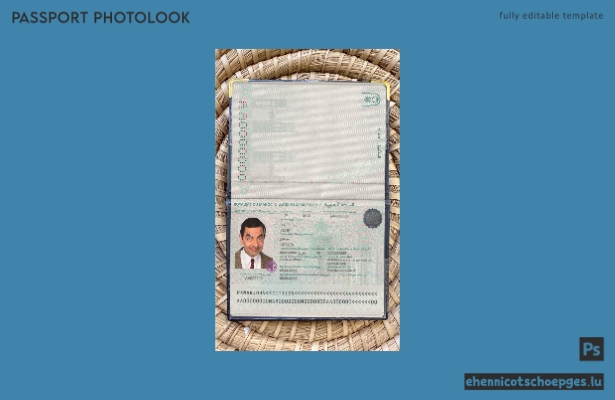 Beispielansicht eines marokkanischen Passfotos